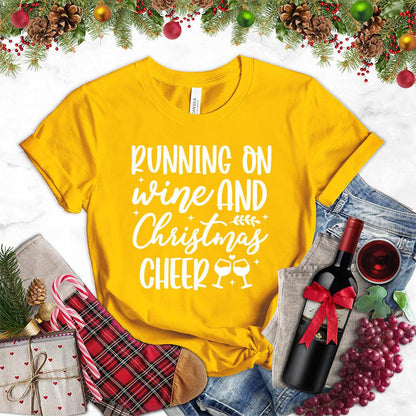 Running On Wine And Christmas Cheer T-Shirt - Brooke & Belle
