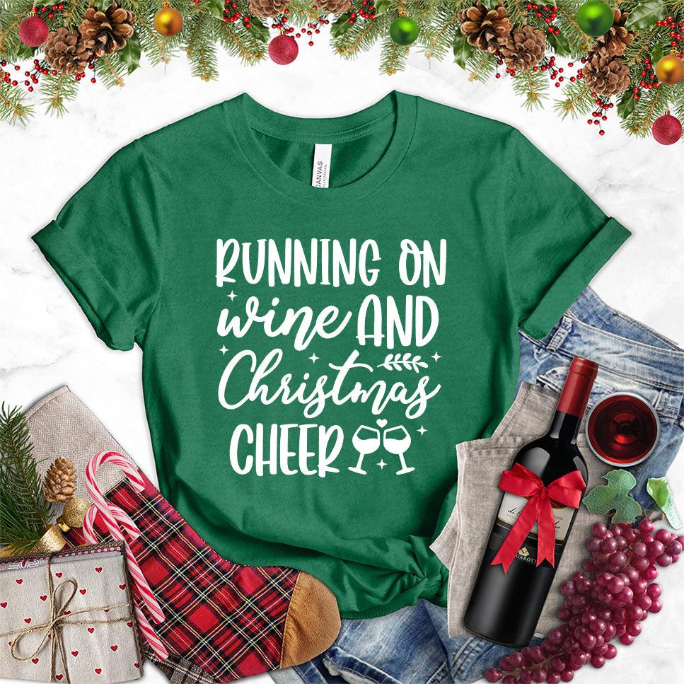 Running On Wine And Christmas Cheer T-Shirt - Brooke & Belle