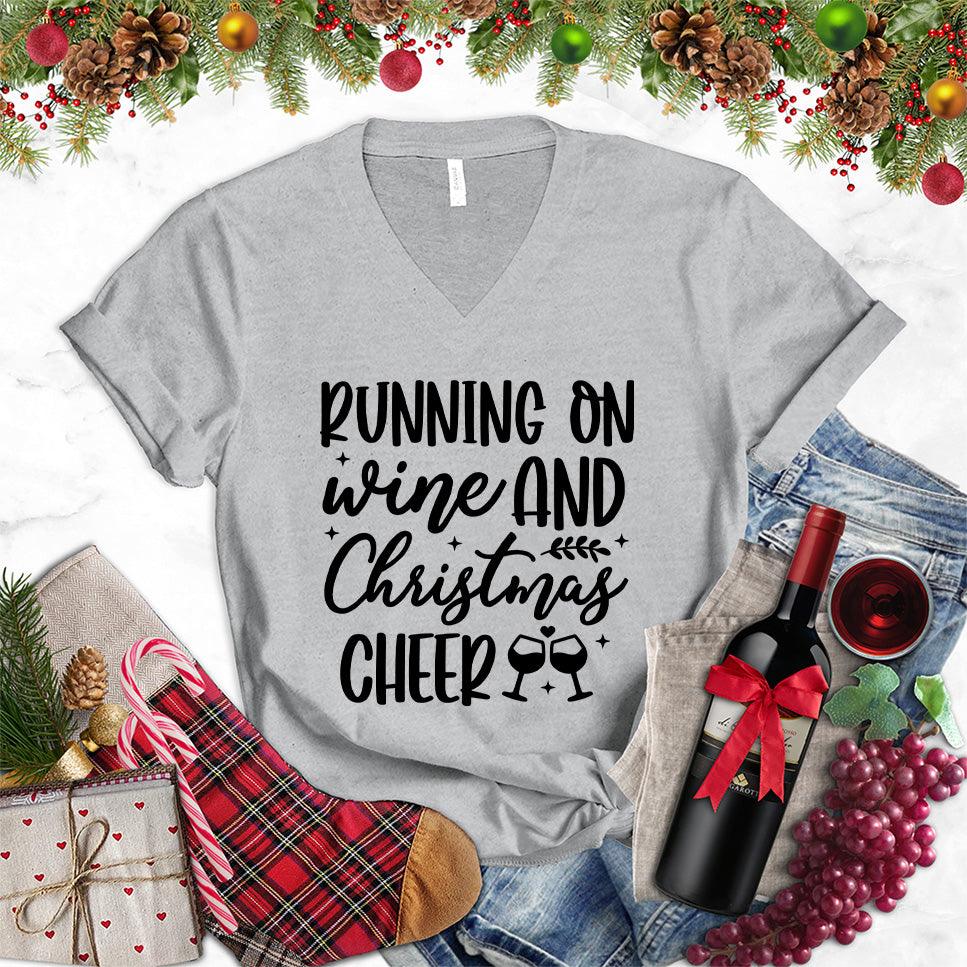 Running On Wine And Christmas Cheer V-Neck - Brooke & Belle