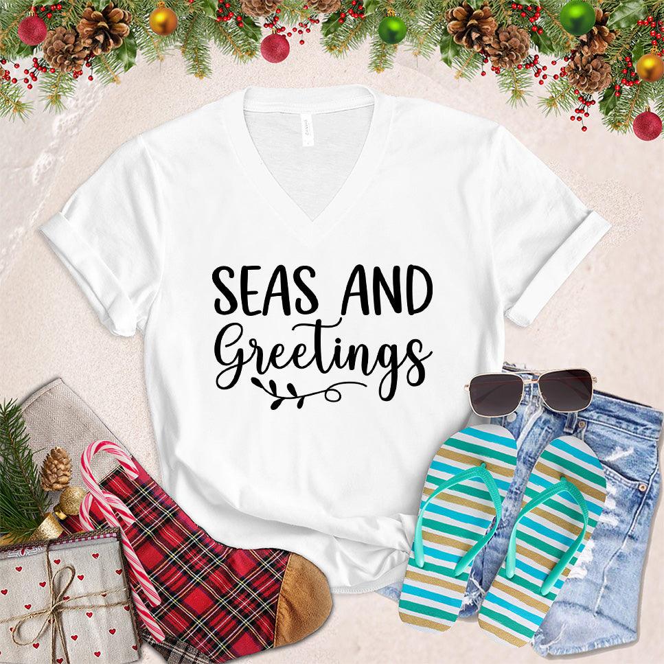 Seas And Greetings V-Neck - Brooke & Belle