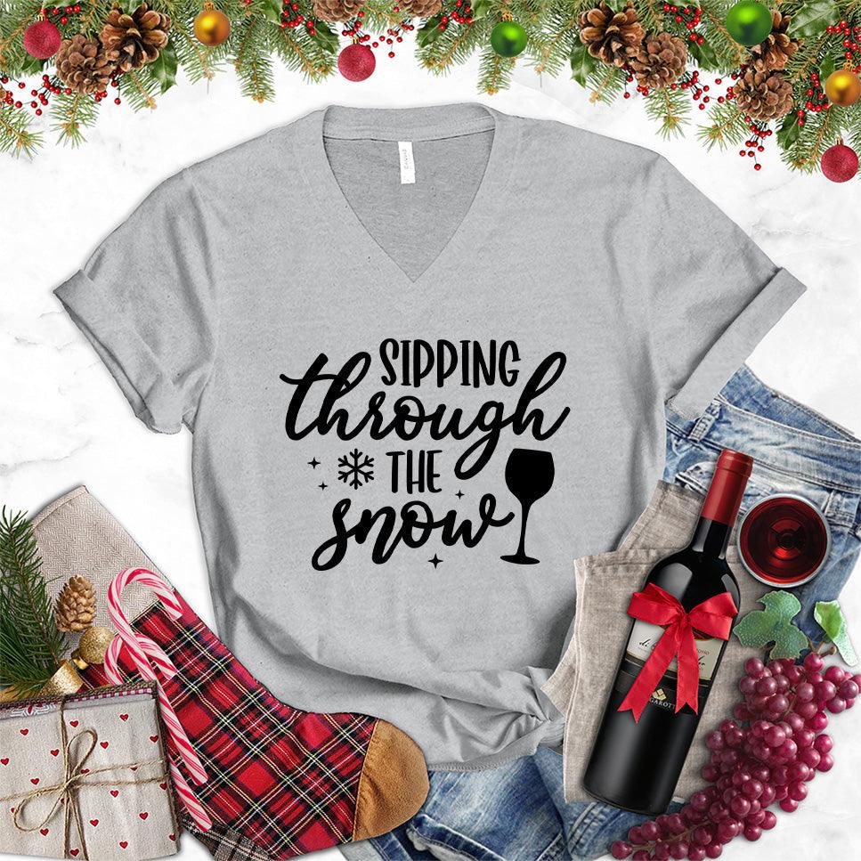 Sipping Through The Snow V-Neck - Brooke & Belle