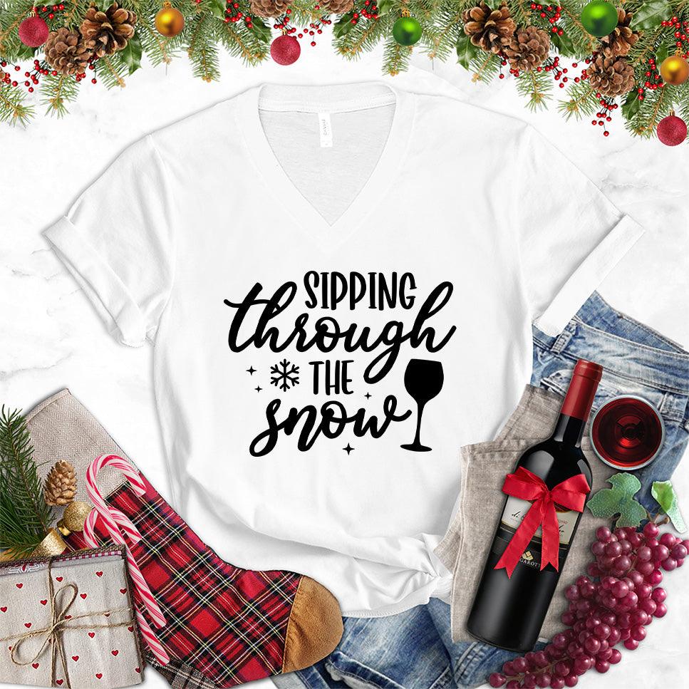 Sipping Through The Snow V-Neck - Brooke & Belle