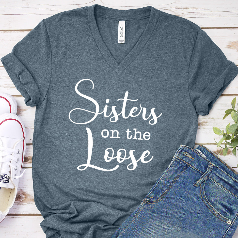 Sisters On The Loose V-neck (NO YEAR INDICATED)