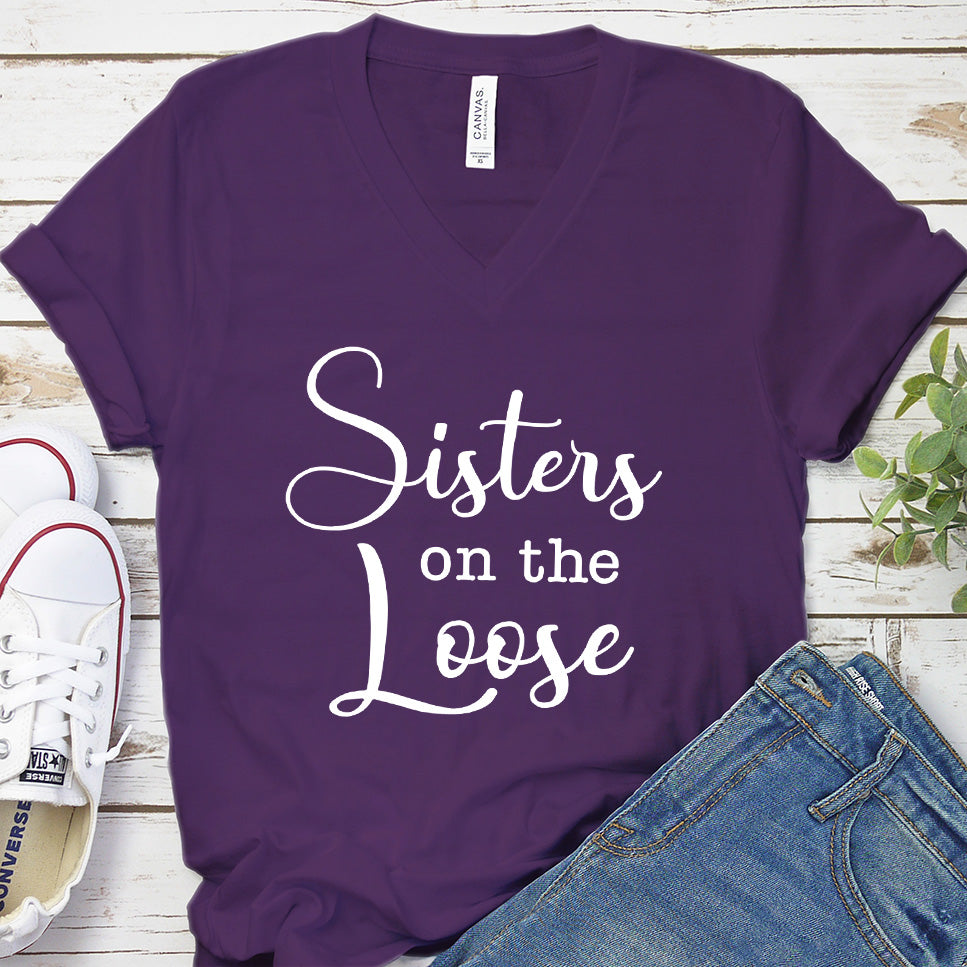 Sisters On The Loose V-neck (NO YEAR INDICATED)