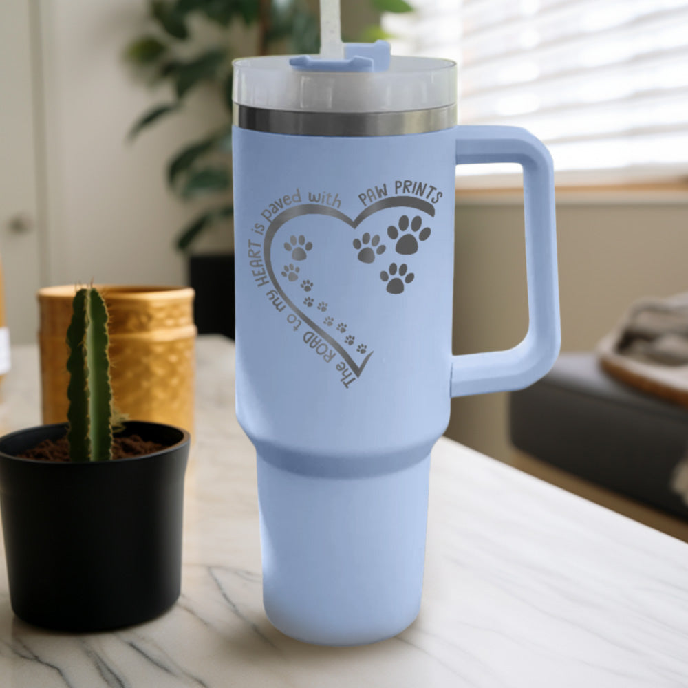 The Way To My Heart Is Paved With Paw Prints Tumbler