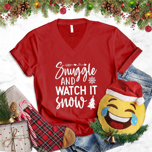 Snuggle And Watch It Snow V-Neck - Brooke & Belle