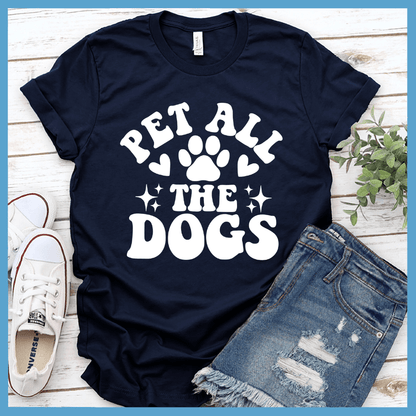 Pet All The Dogs Retro T-Shirt
