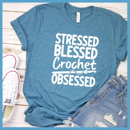 Stressed Blessed Crochet Obsessed T-Shirt