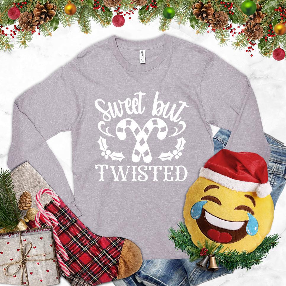 Sweet But Twisted Long Sleeves Storm - Graphic long sleeve shirt with 'Sweet But Twisted' phrase and candy cane design