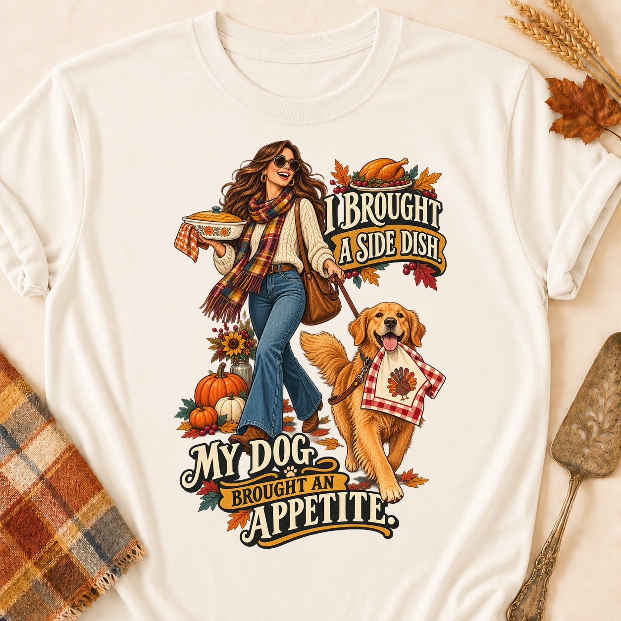Brought An Appetite T-shirt - Natural - Brooke & Belle