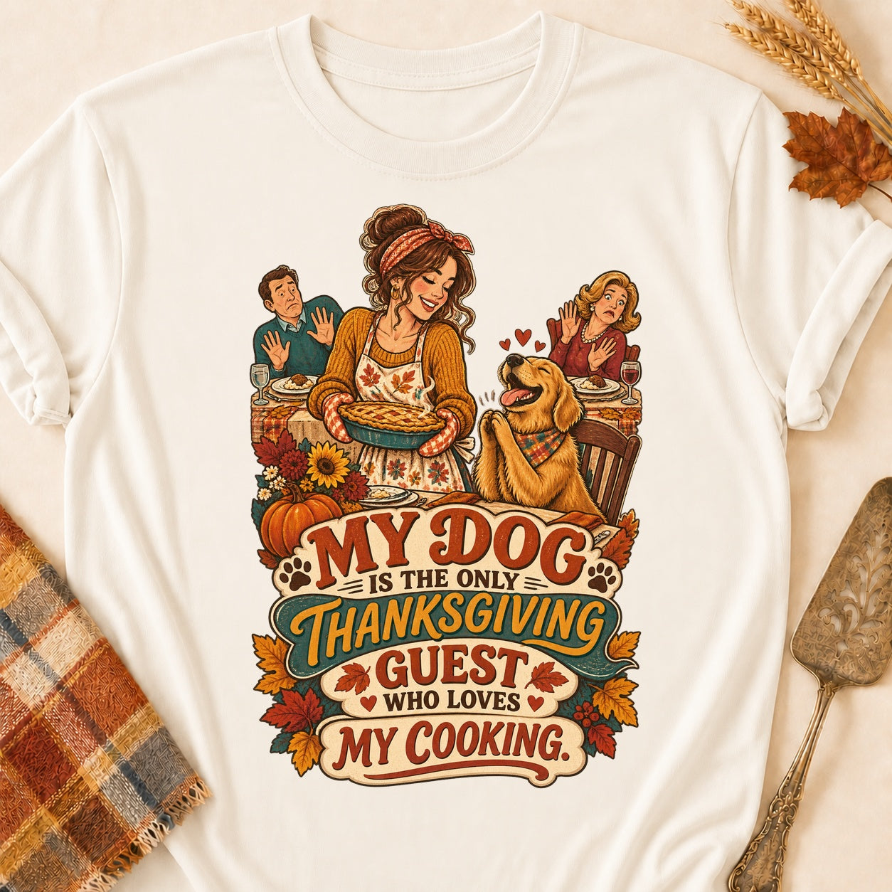 Loves My Cooking T-shirt - Natural - Brooke & Belle