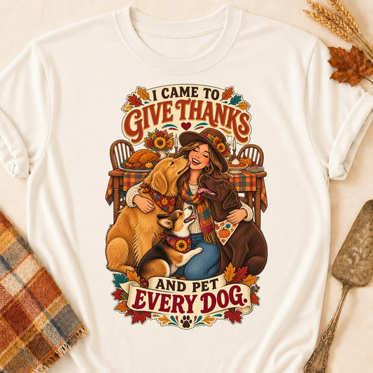Pet Every Dog T-shirt - Natural - Brooke & Belle