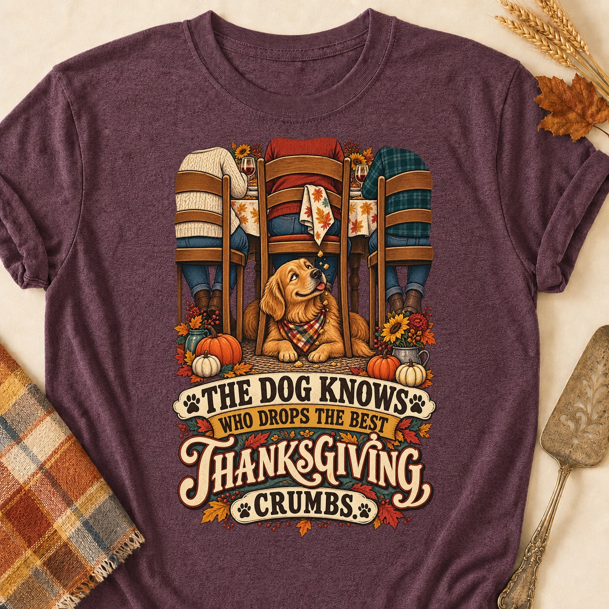 Best Crumbs T-shirt - Heather Maroon - Brooke & Belle
