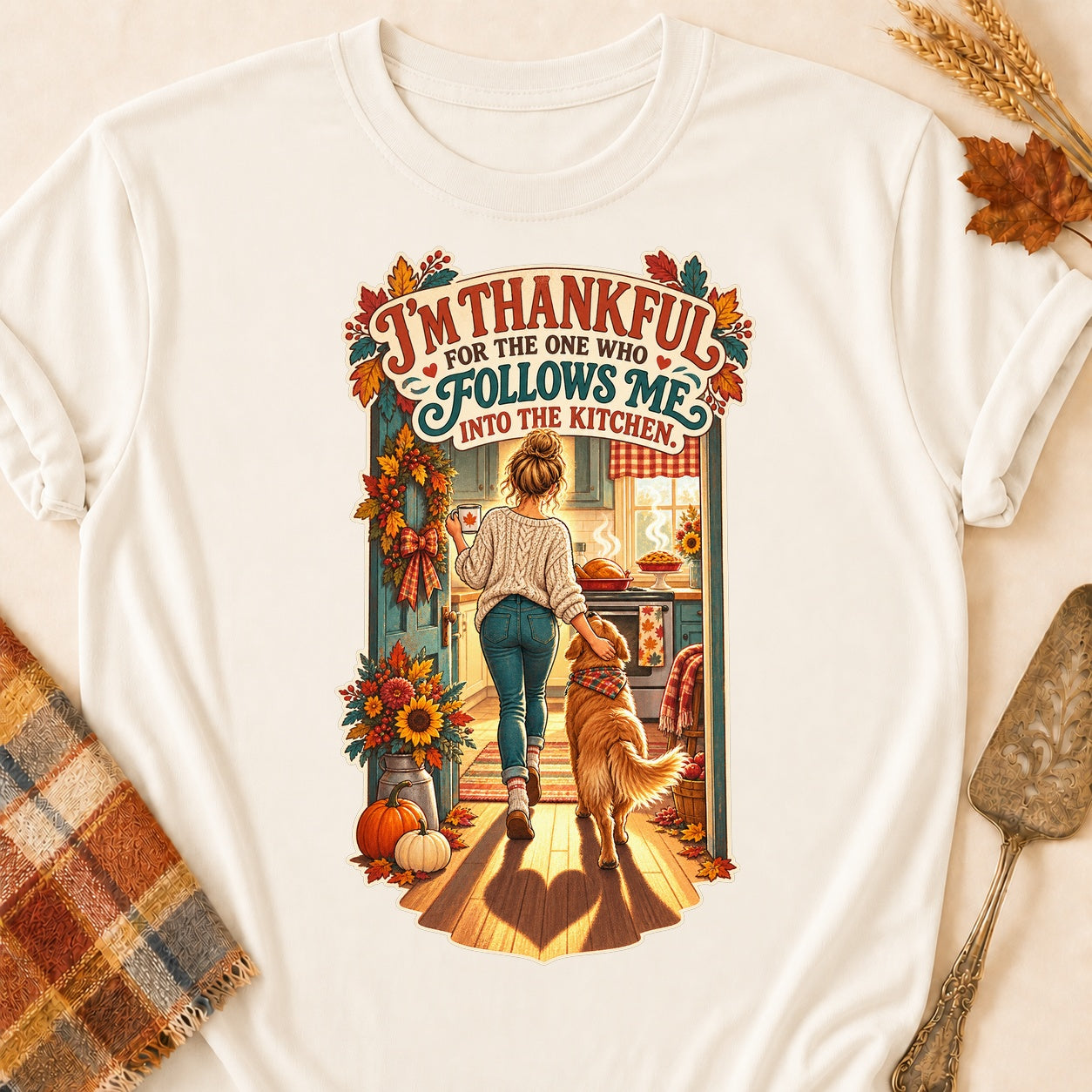 Into The Kitchen T-shirt - Natural - Brooke & Belle