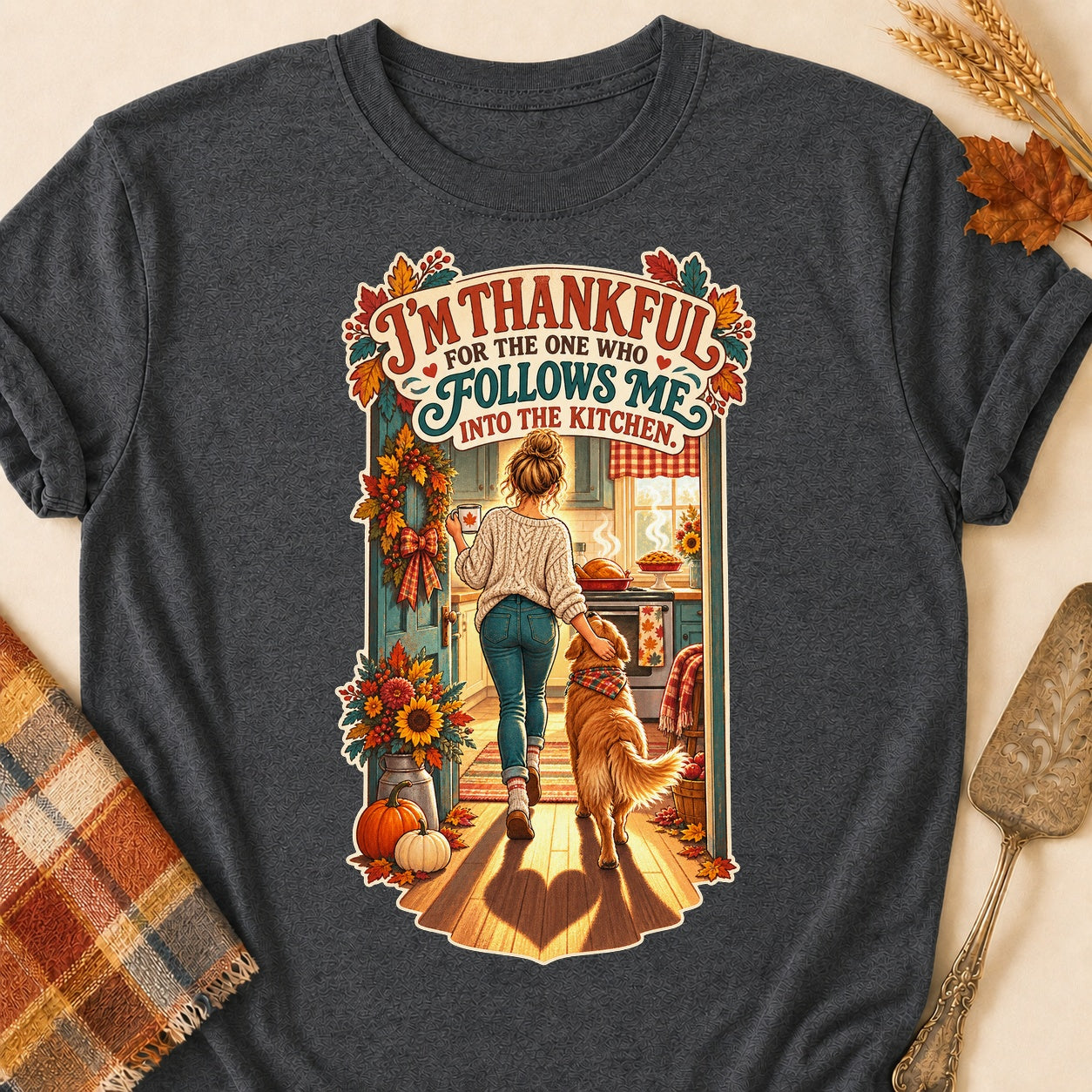 Into The Kitchen T-shirt - Dark Heather - Brooke & Belle