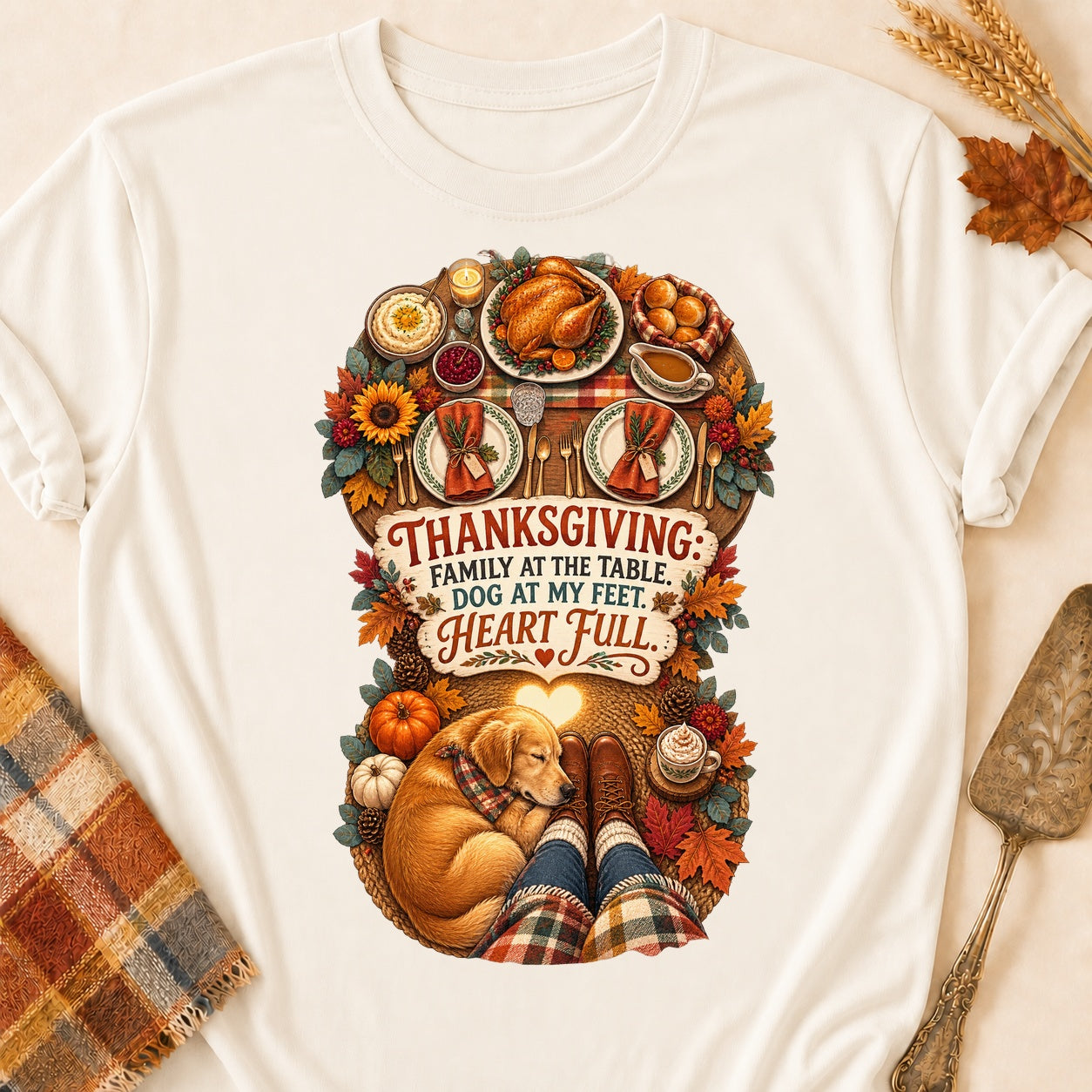 Heart Full T-shirt - Natural - Brooke & Belle