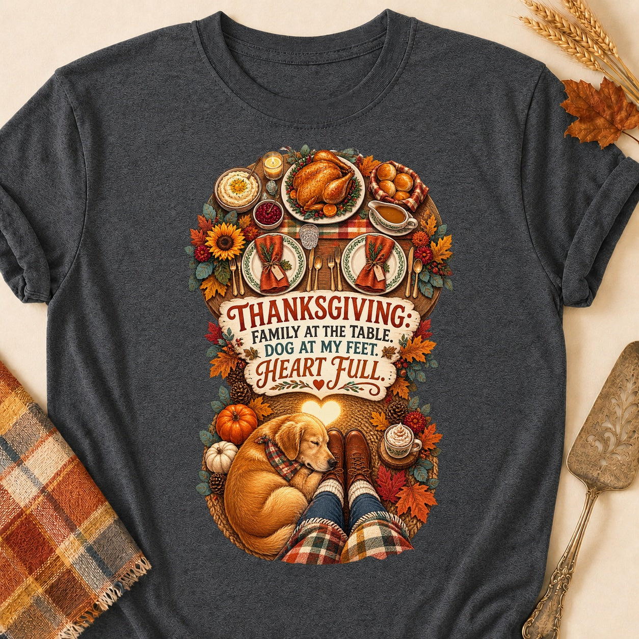 Heart Full T-shirt - Dark Heather - Brooke & Belle