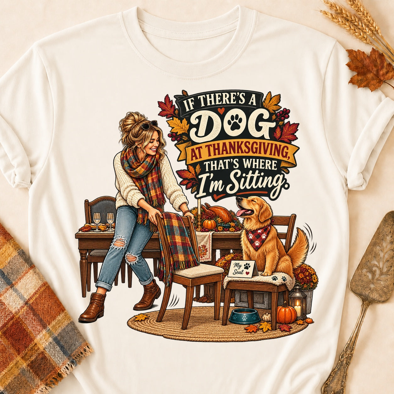 That's Where I'm Sitting T-shirt - Natural - Brooke & Belle