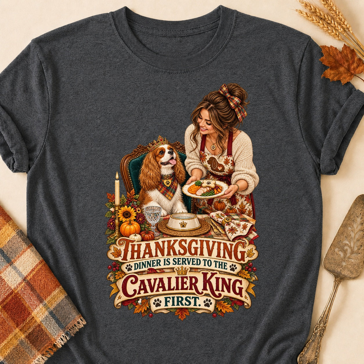 Cavalier First T-shirt - Dark Heather - Brooke & Belle