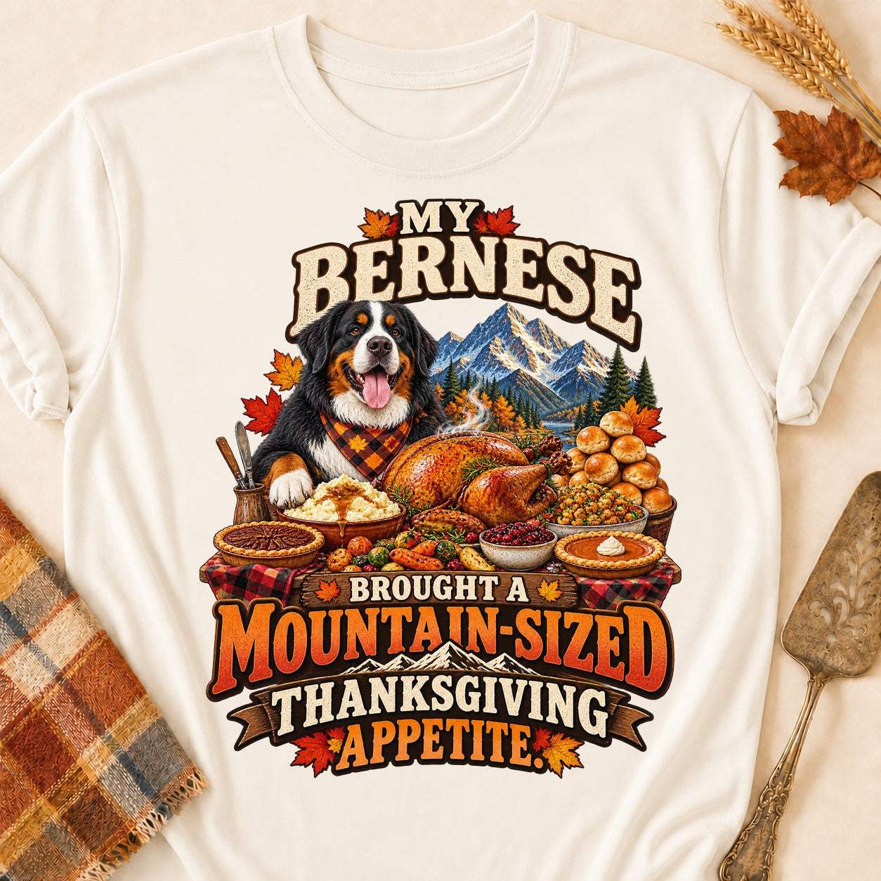 Mountain-Sized Appetite T-shirt - Natural - Brooke & Belle