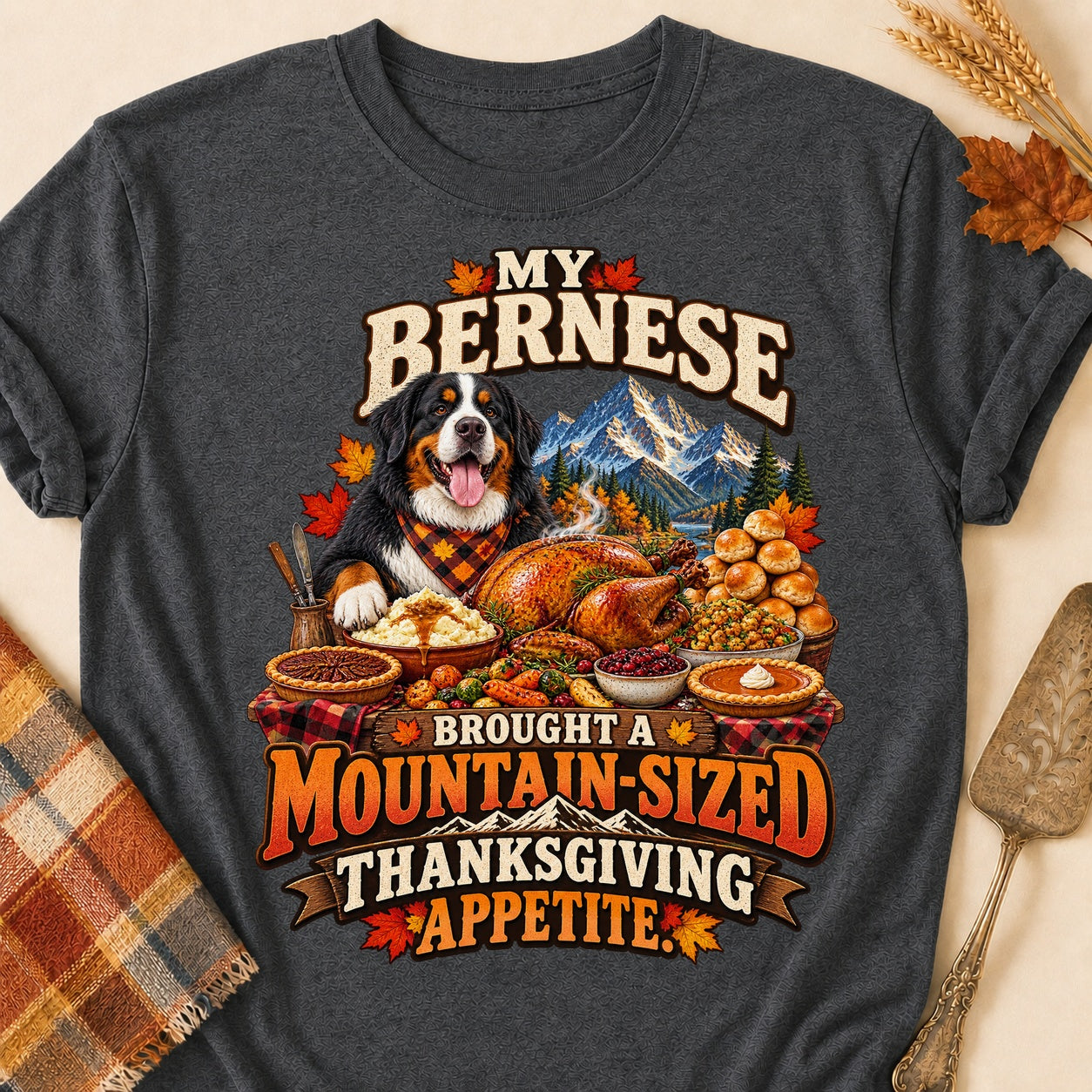 Mountain-Sized Appetite T-shirt - Dark Heather - Brooke & Belle