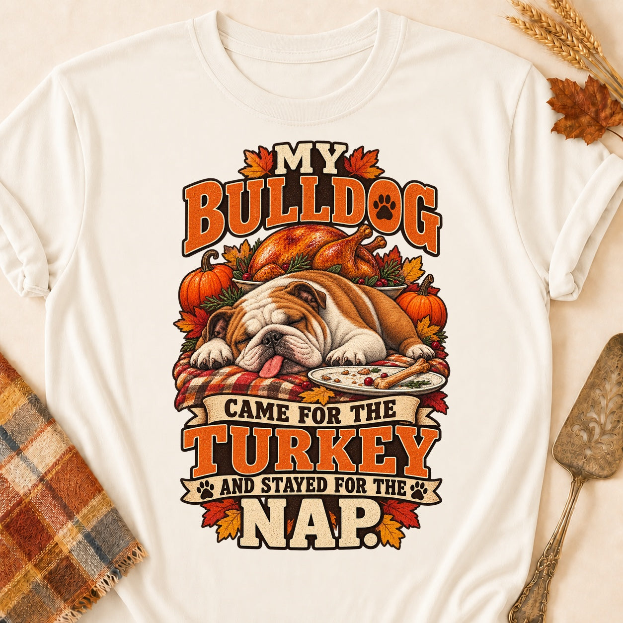 Turkey Nap T-shirt - Natural - Brooke & Belle