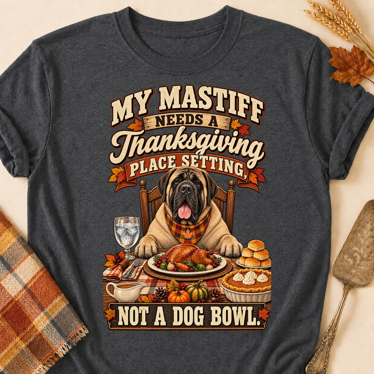 Not A Dog Bowl T-shirt - Dark Heather - Brooke & Belle