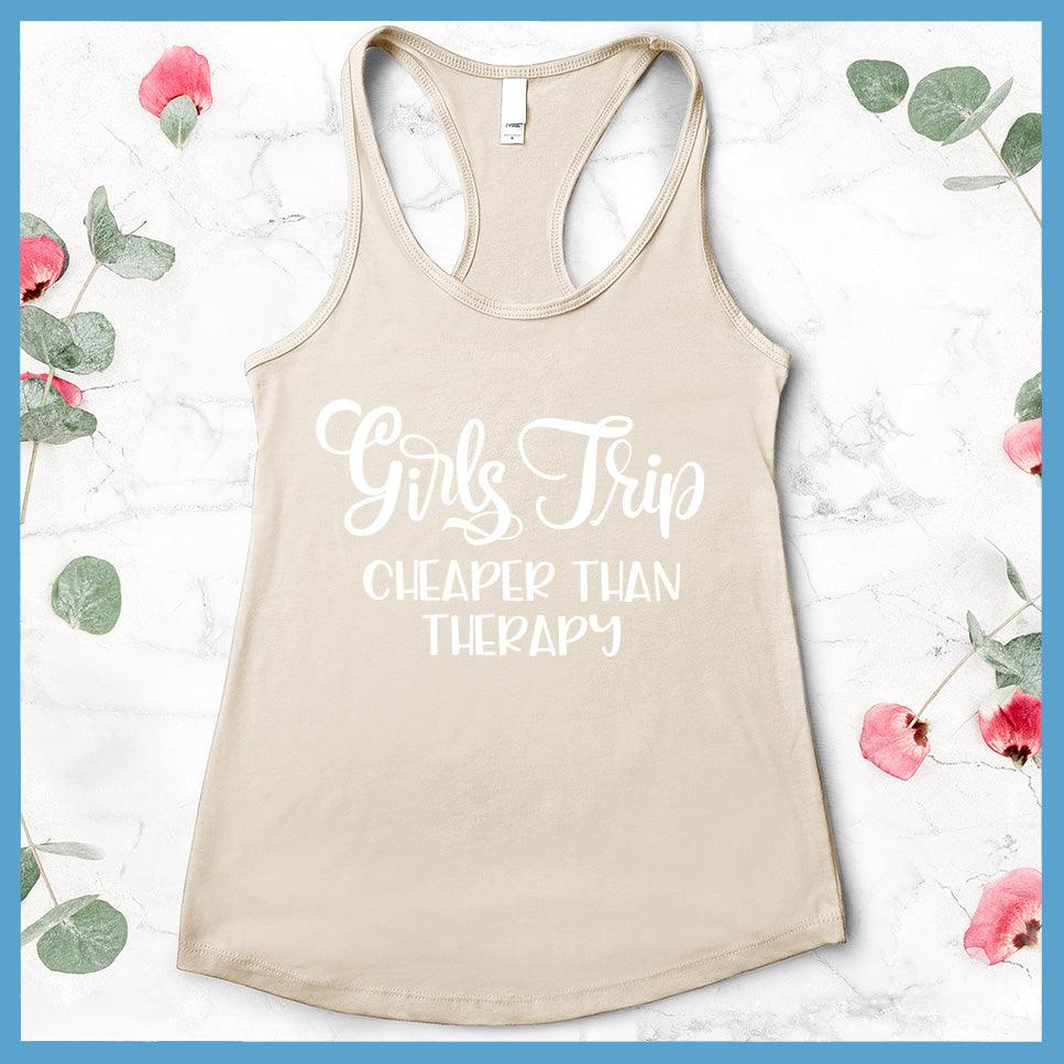 Girls Trip Tank Top Natural - Stylish Girls Trip sleeveless tank top with fun friendship quote design