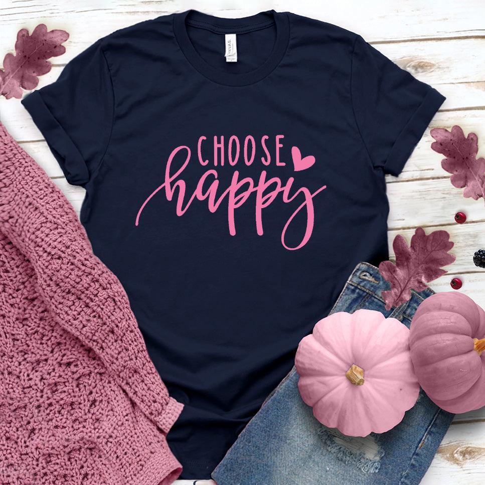 Choose Happy T-Shirt Pink Edition - Brooke & Belle