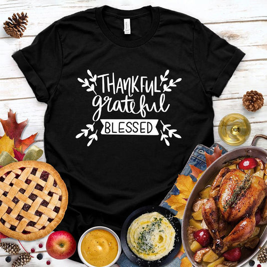 Thankful Grateful Blessed T-Shirt - Brooke & Belle