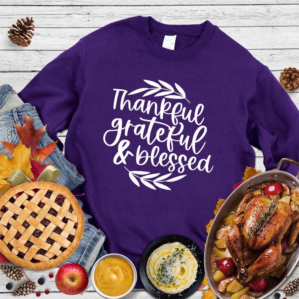 Thankful Grateful & Blessed Sweatshirt - Brooke & Belle
