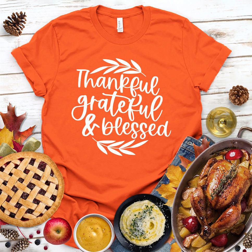 Thankful Grateful & Blessed T-Shirt - Brooke & Belle