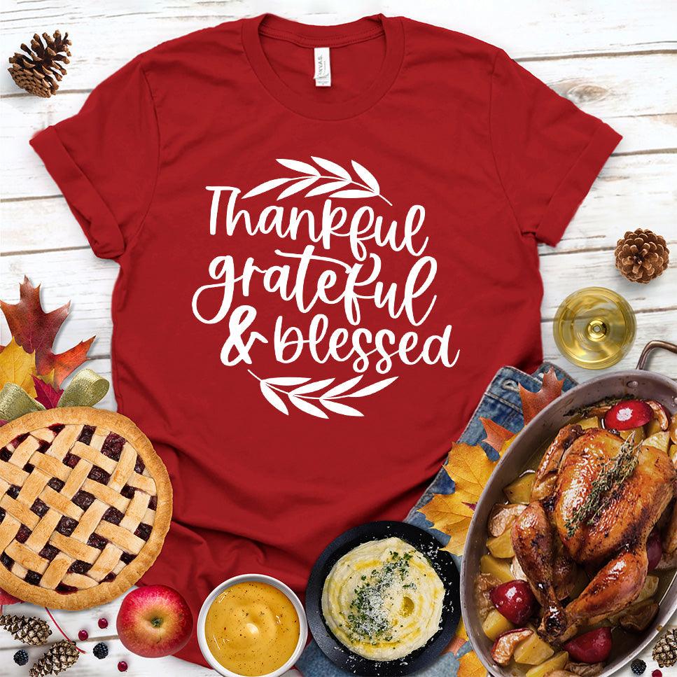 Thankful Grateful & Blessed T-Shirt - Brooke & Belle