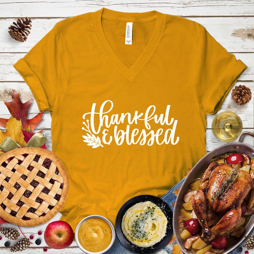 Thankful & Blessed V-Neck - Brooke & Belle