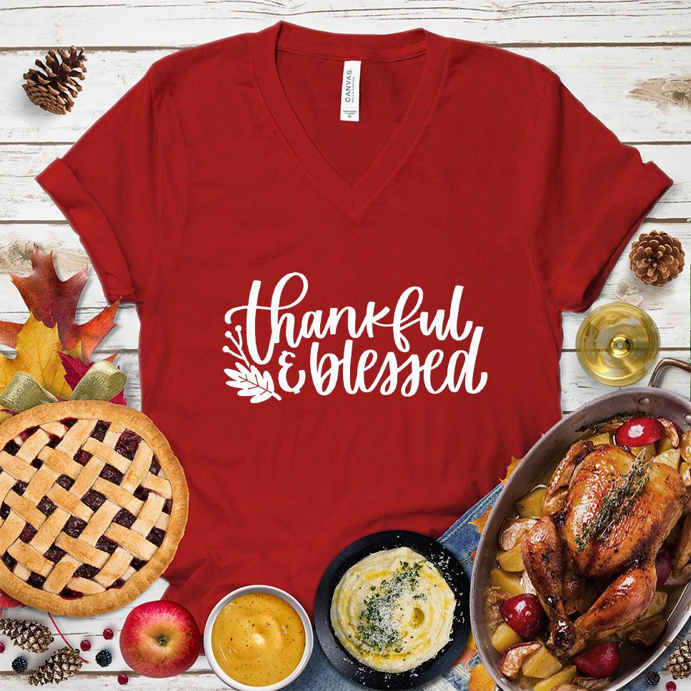 Thankful & Blessed V-Neck - Brooke & Belle