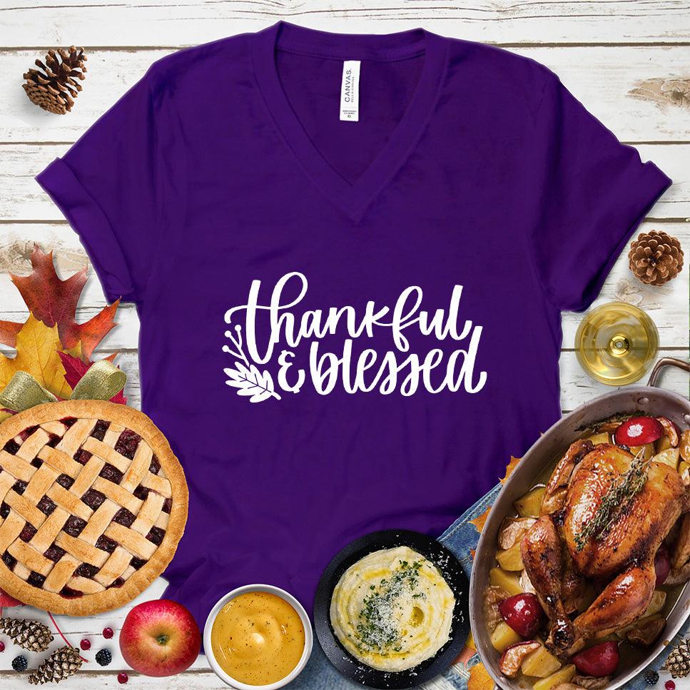 Thankful & Blessed V-Neck - Brooke & Belle