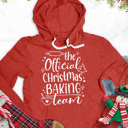 The Official Christmas Baking Team Hoodie Red - Festive hoodie with Christmas baking theme design, perfect for holiday cooking.
