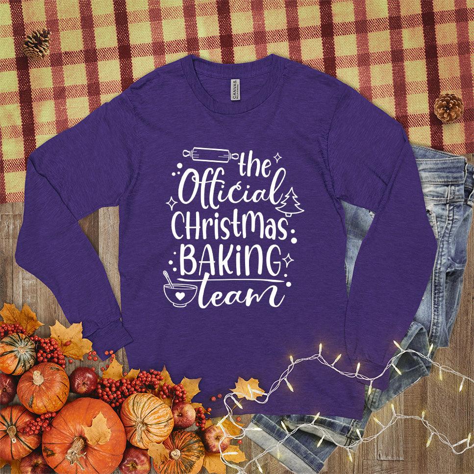 The Official Christmas Baking Team Long Sleeves Team Purple - Christmas baking themed long sleeve t-shirt with festive design