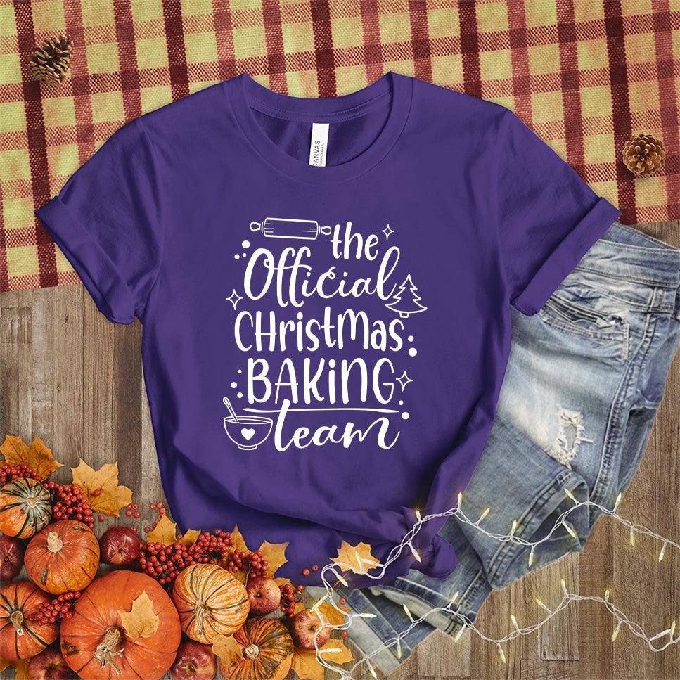 The Official Christmas Baking Team T-Shirt Team Purple - Festive baking team graphic tee with holiday-themed design