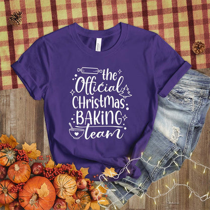 The Official Christmas Baking Team T-Shirt Team Purple - Festive baking team graphic tee with holiday-themed design