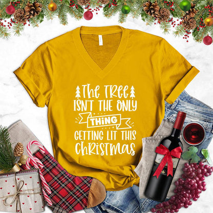 The Tree Isn't The Only Thing Getting Lit This Christmas Version 2 V-Neck - Brooke & Belle