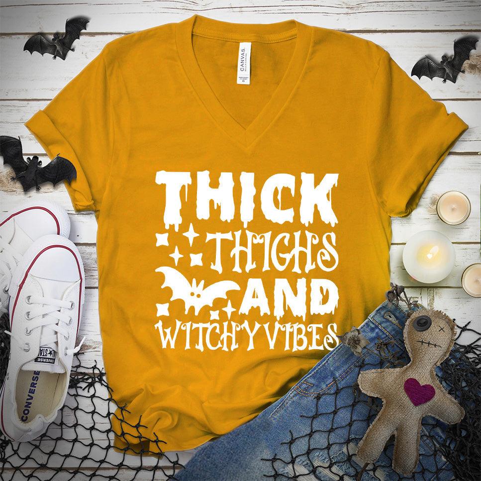 Thick Thighs And Witchy Vibes V-Neck - Brooke & Belle