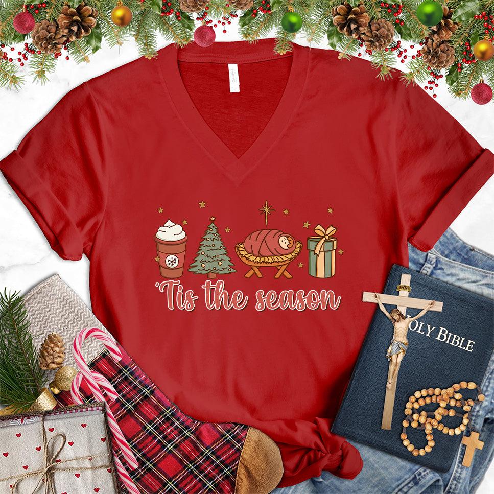 Tis The Season Christmas Colored Edition V-Neck - Brooke & Belle