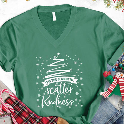 Tis The Season To Scatter Kindness Version 2 V-Neck - Brooke & Belle