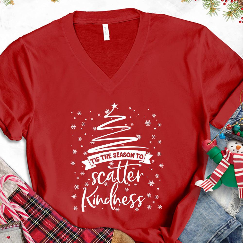 Tis The Season To Scatter Kindness Version 2 V-Neck - Brooke & Belle
