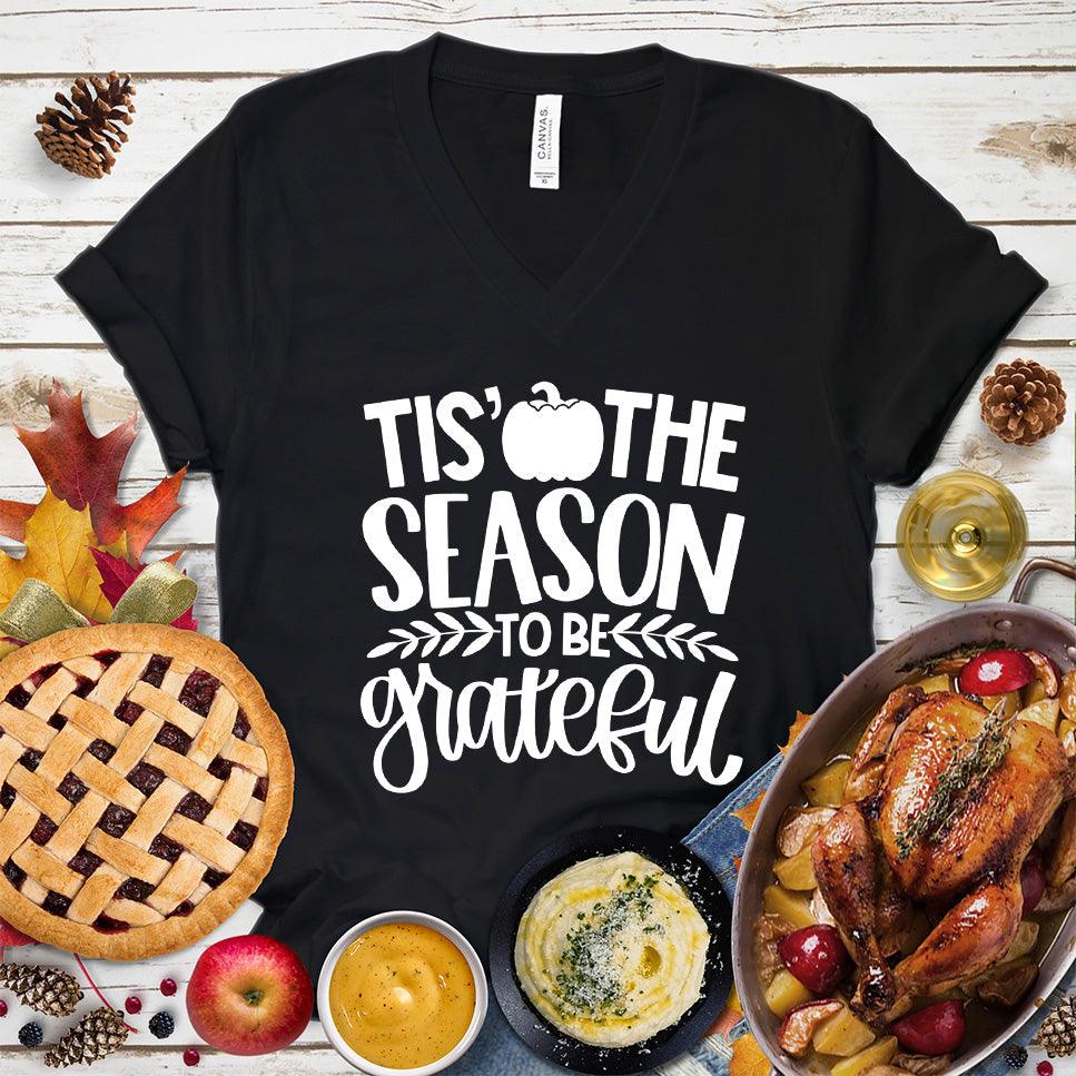 Tis' The Season To Be Grateful Version 2 V-Neck - Brooke & Belle