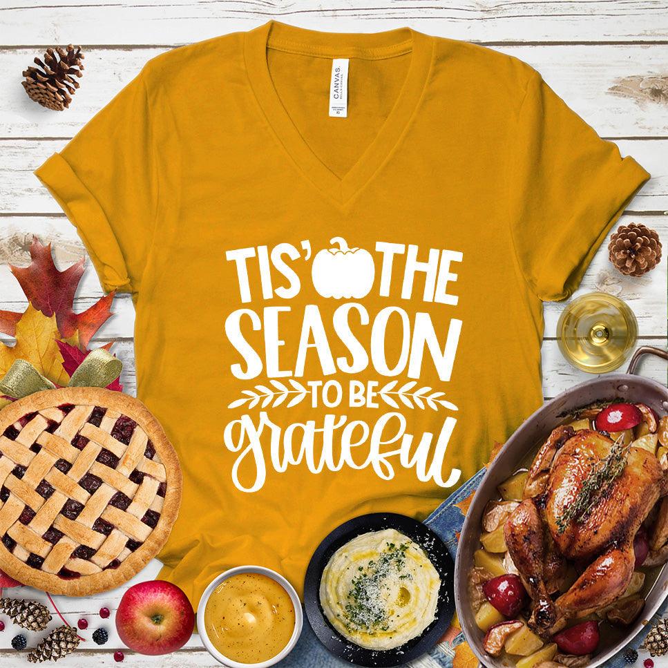 Tis' The Season To Be Grateful Version 2 V-Neck - Brooke & Belle