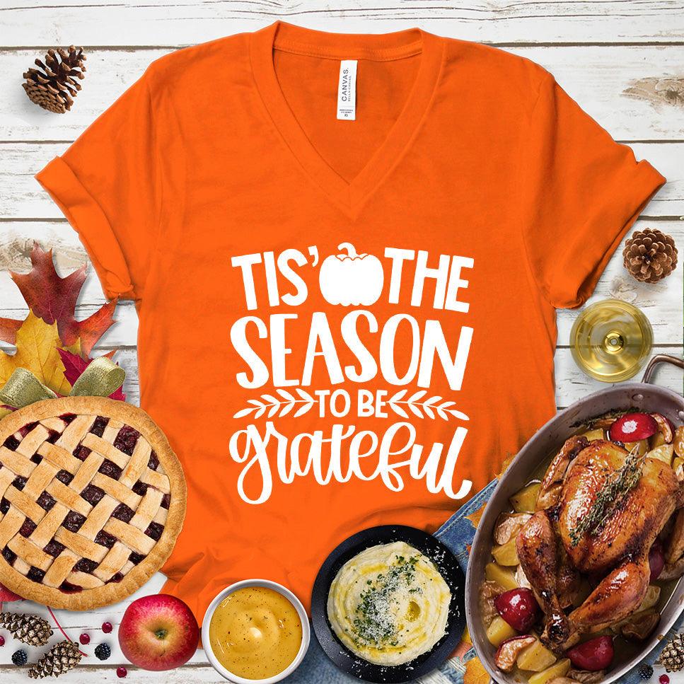 Tis' The Season To Be Grateful Version 2 V-Neck - Brooke & Belle