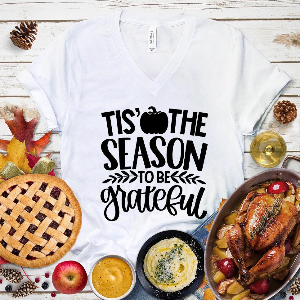 Tis' The Season To Be Grateful Version 2 V-Neck - Brooke & Belle