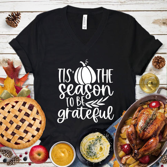 Tis' The Season To Be Grateful V-Neck - Brooke & Belle
